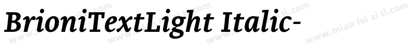 BrioniTextLight Italic字体转换